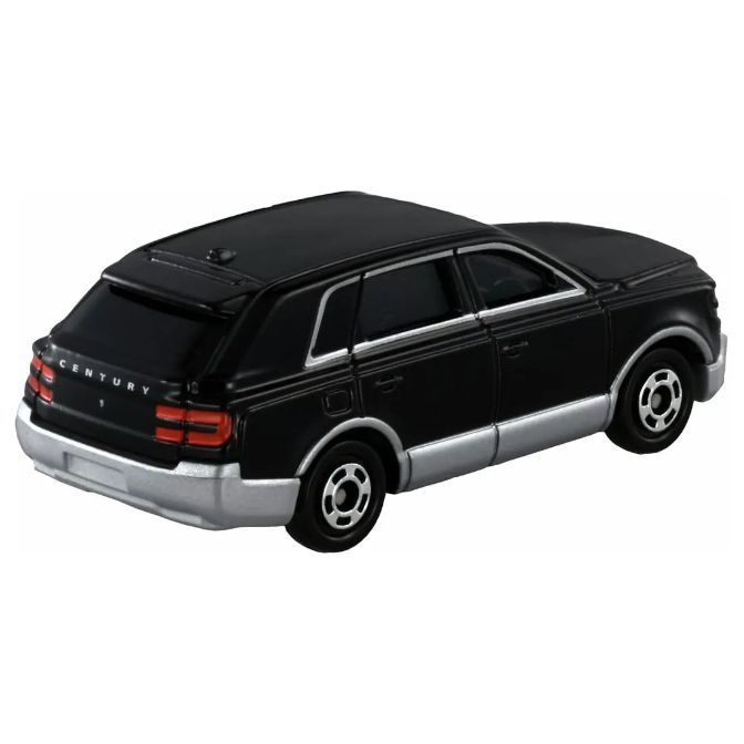 Black toy car with silver trim and 'CENTURY' on the back.